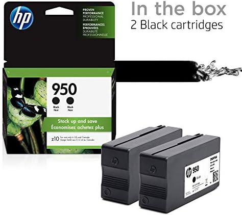 HP 950 | 2 מחסניות דיו | שחור | עובד עם HP OfficeJet Pro 251DW, 276DW, 8100, 8600 סדרה | CN049AN